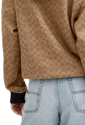 (Women) COACH FW25 Printed Zip-Up Hoodie Sweatshirt. CCB95-RYU Details for (Women) COACH FW25 Printed Zip-Up Hoodie Sweatshirt. CCB95-RYU