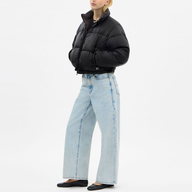 Purchase (W) コーチ FW25 リバーシブル ナイロン レオパード柄 ダウンジャケット CCB27-LEO