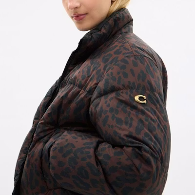 (Women) COACH FW25 Reversible Nylon Leopard Print Down Jacket CCB27-LEO Cheap (Women) COACH FW25 Reversible Nylon Leopard Print Down Jacket CCB27-LEO
