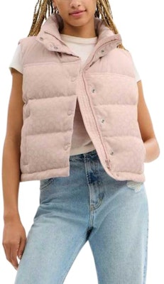 (W) COACH FW25 Jaket Down Zip Berlapis Warna Solid CCA30-QTZ Purchase (W) COACH FW25 Jaket Down Zip Berlapis Warna Solid CCA30-QTZ