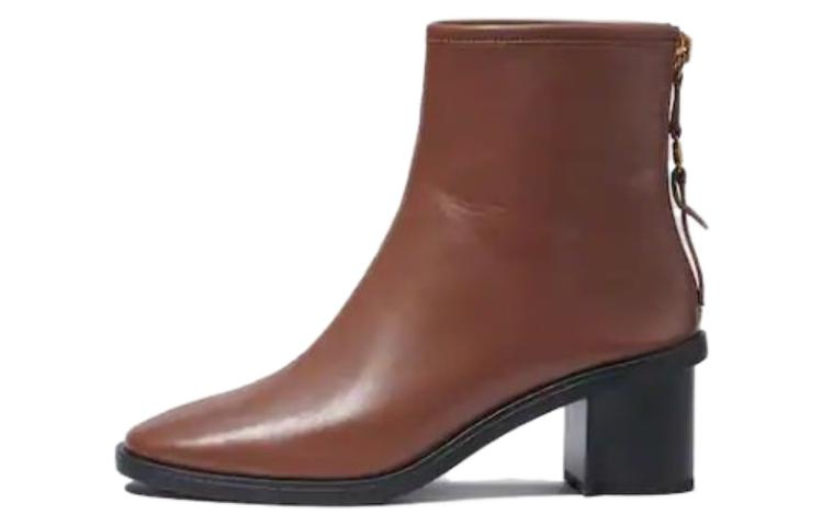(W) Coach Gabi Short Boot 'Brown Zip'