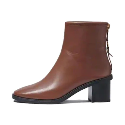 (W) Coach Gabi Short Boot 'Brown Zip'