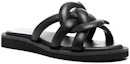 Order (Women) Coach Georgie Leather Flat Slide 'Black Woven' C8983_BLK