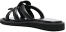 Shop (Women) Coach Georgie Leather Flat Slide 'Black Woven' C8983_BLK
