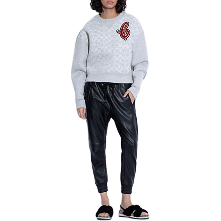 (Women) Coach Grey Graphic Print Pullover Sweater - Crewneck Long Sleeve C6153-SLO 圖 3
