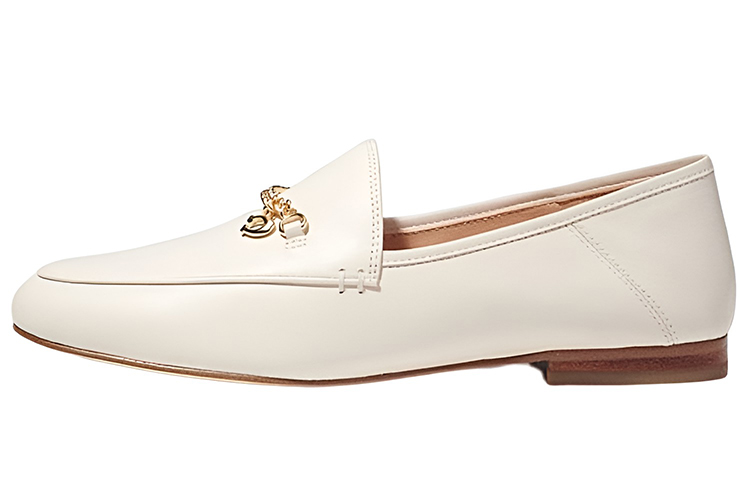 (Women) Coach Hanna 'White Leather Loafer' CB989_CHK