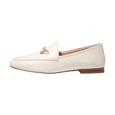 (W) Coach Hanna 'White Leather Loafer'