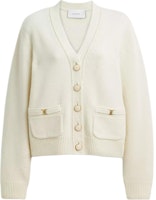 (Women) COACH Heritage C Button-Up Sweater White CX133-WHT (Women) COACH Heritage C Button-Up Sweater White CX133-WHT