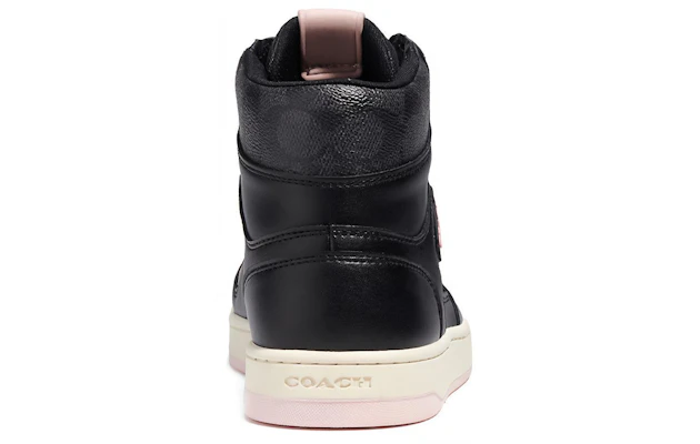 (W) Coach High-Top Lace-Up Sneaker 'Kanvas Kulit Hitam'. CD304_BLK Lookbook (W) Coach High-Top Lace-Up Sneaker 'Kanvas Kulit Hitam'. CD304_BLK