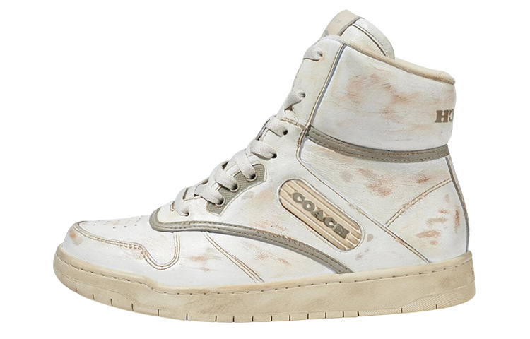 (Women) Coach High-Top Leather Sneaker 'Fashion Beige' CK972_VYO