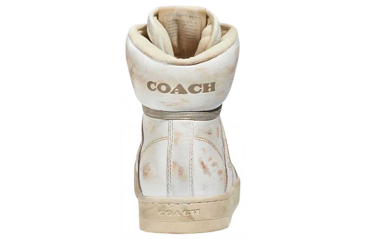 Shop (W) Kasut Kulit Tinggi Coach 'Beige Fesyen' CK972_VYO