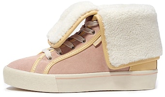 (Women) Coach High-Top Leather Sneakers 'Pink Lace-Up' CE903-V4P (Women) Coach High-Top Leather Sneakers 'Pink Lace-Up' CE903-V4P