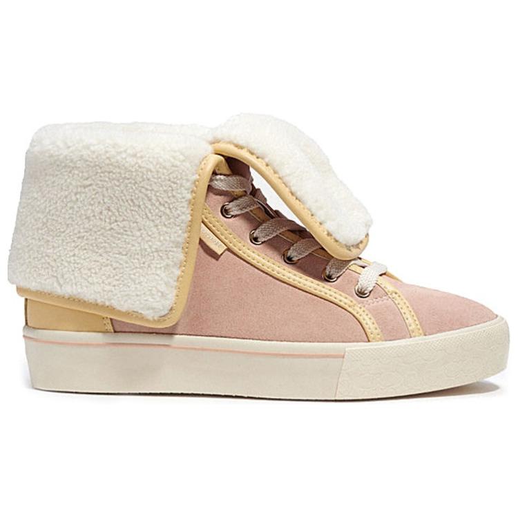 Order (W) Coach High-Top Leder-Sneaker ''Pink Lace-Up'' CE903-V4P