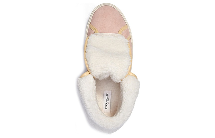 Shop (W) Coach High-Top Leder-Sneaker ''Pink Lace-Up'' CE903-V4P
