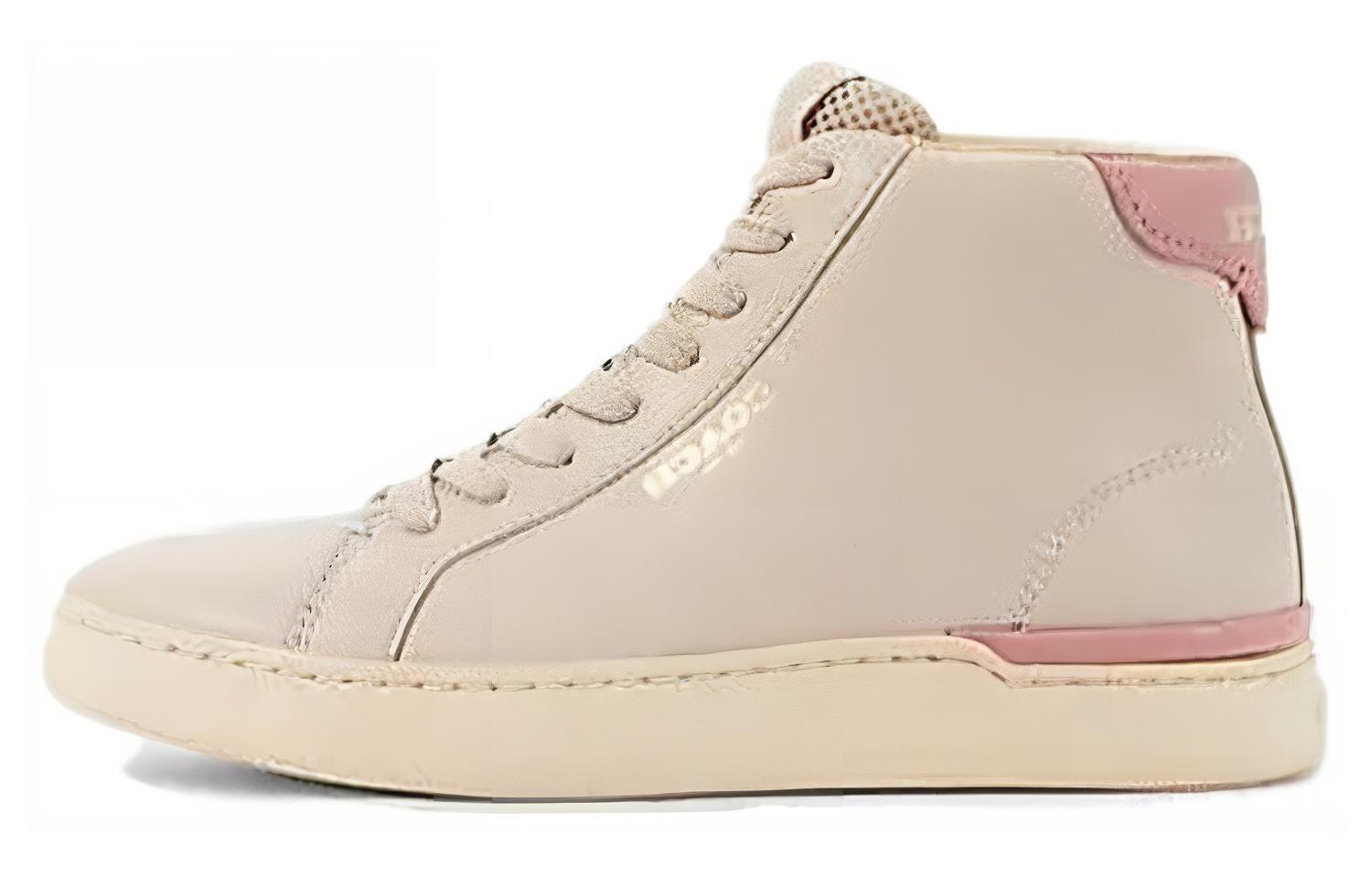 (Women) Coach High-Top Sneaker 'Pink Leather Comfort' G5366_QB4