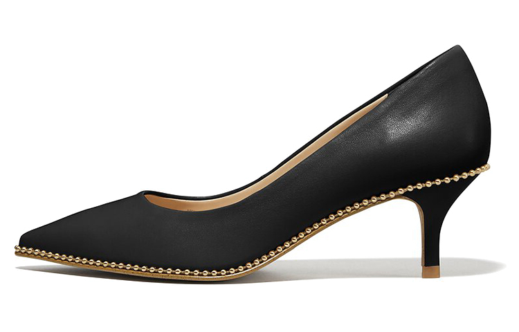 (W) Coach High Heel 'Elegant Smooth Black Leather'