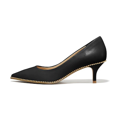 (W) Coach High Heel 'Elegant Smooth Black Leather'