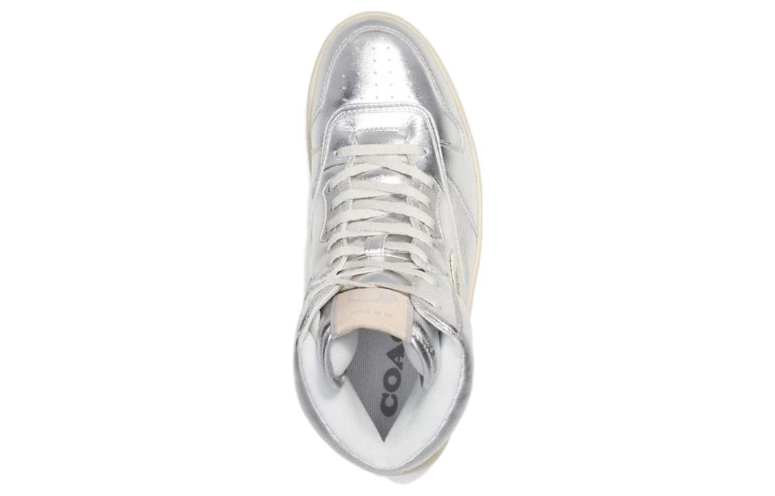 (W) Coach High-Top Sneaker 'Silver' 圖 4