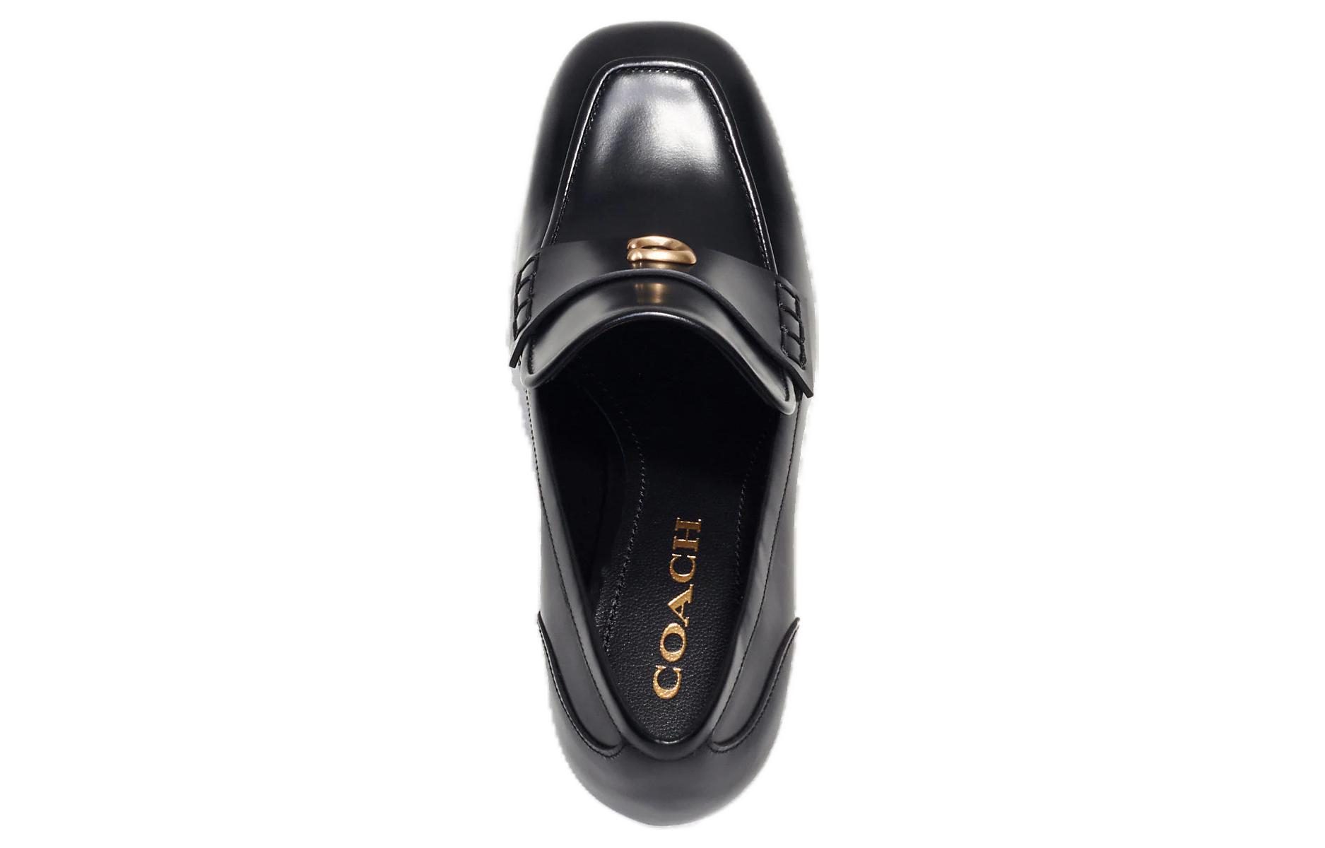 Lookbook (W) Coach Ilyse 'Tacón Bloque Negro Punta Cuadrada' CN142_BLK