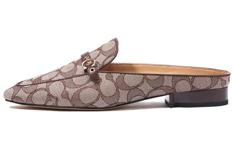 (W) Coach Irene Jacquard 'Brown Horsebit Loafer'