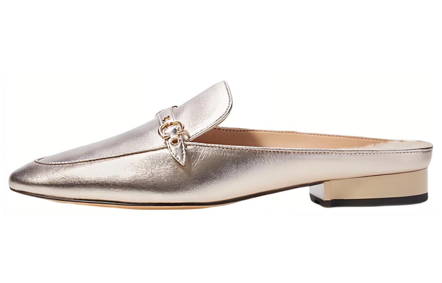 (W) Coach Irene Mule 'Gold Leather'