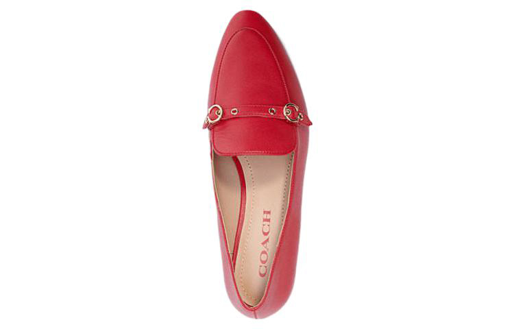 (W) Coach Isabel Leather Loafer 'Red' 圖 4