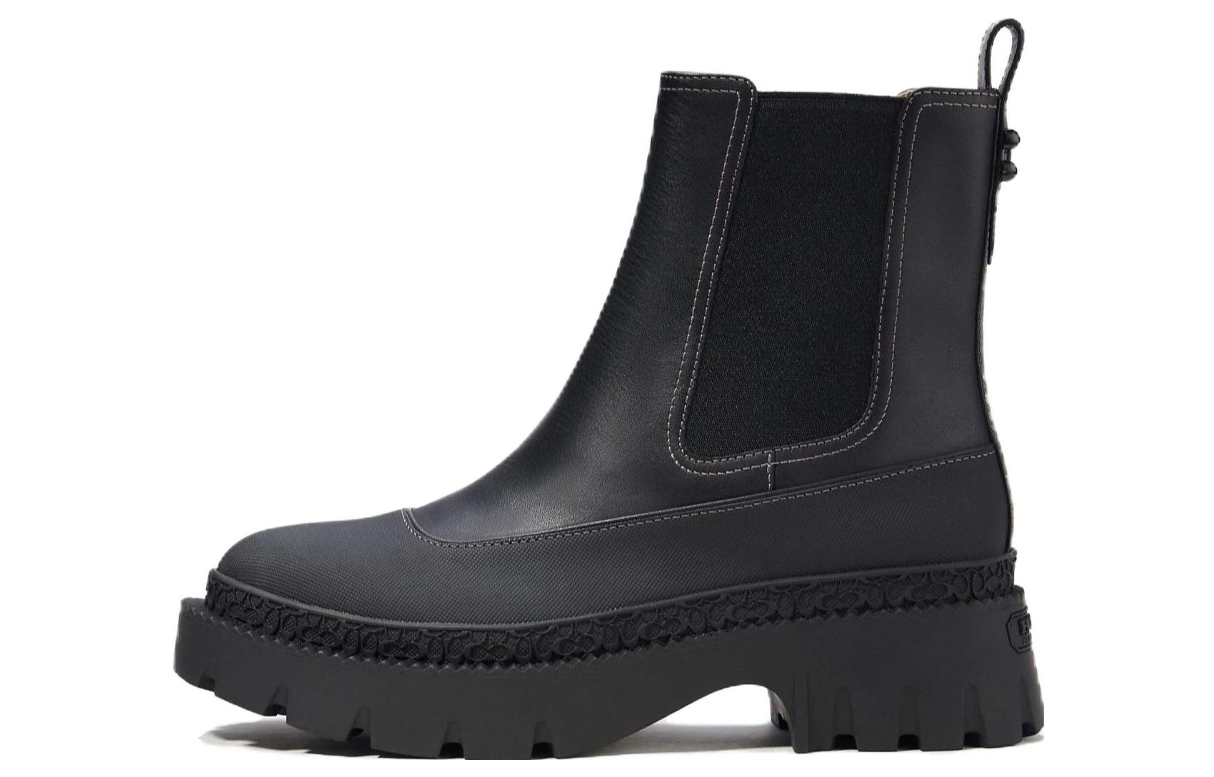 (Women) Coach Jayla Leather Chelsea Boot 'Black' CM770_BLK