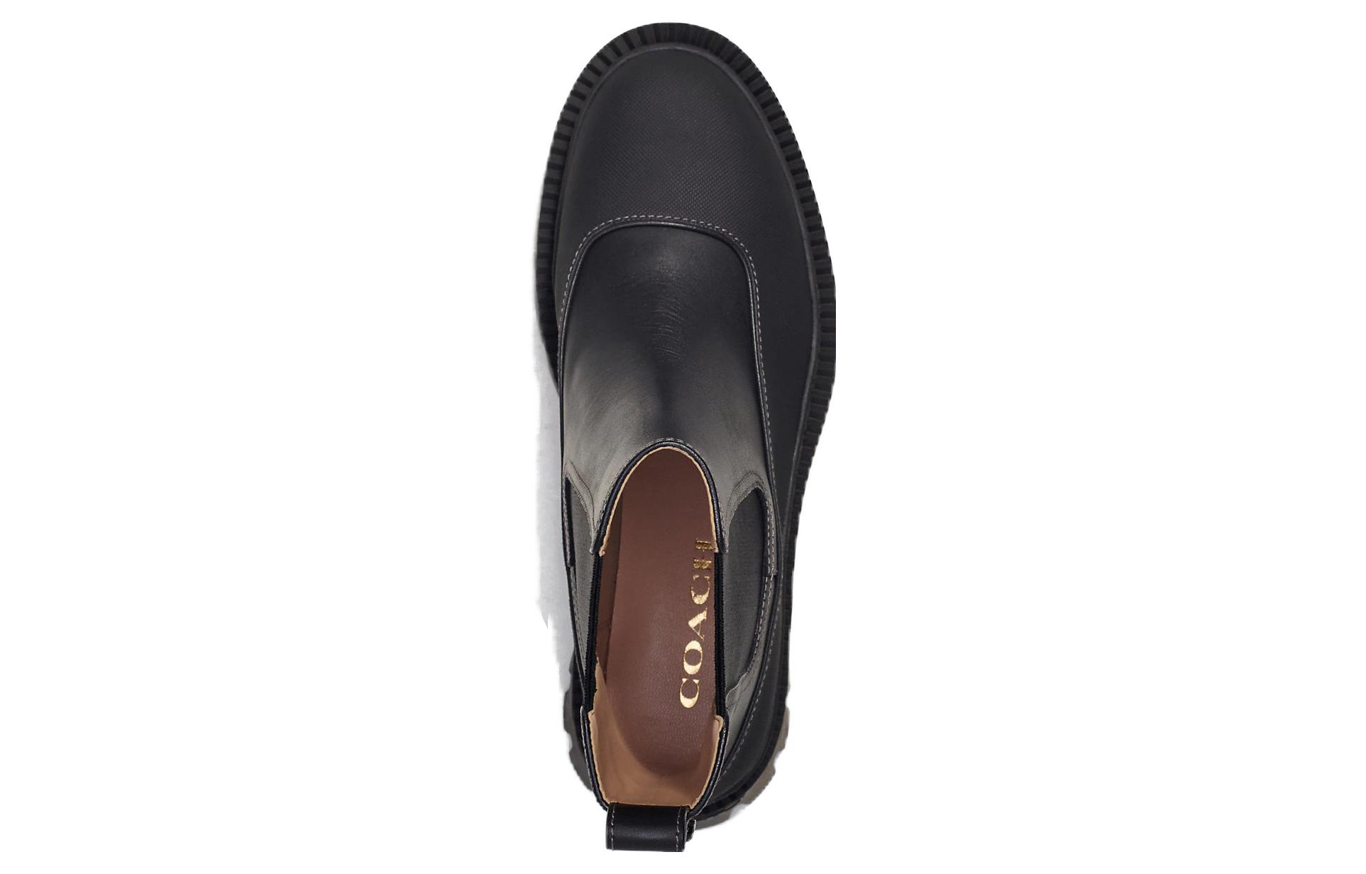 (W) Coach Jayla Leather Chelsea Boot 'Black' 圖 3