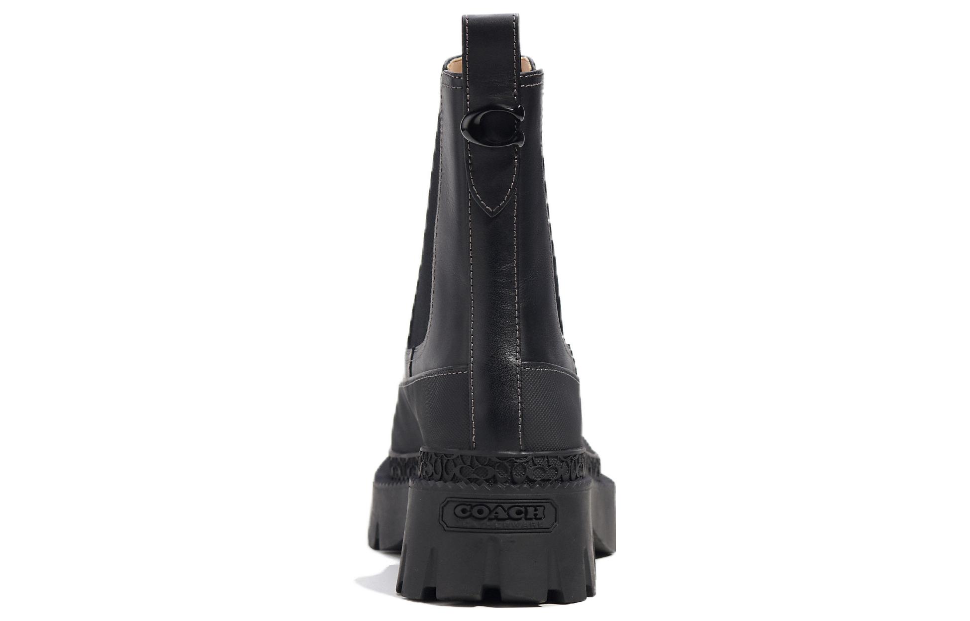 (W) Coach Jayla Leather Chelsea Boot 'Black' 圖 4
