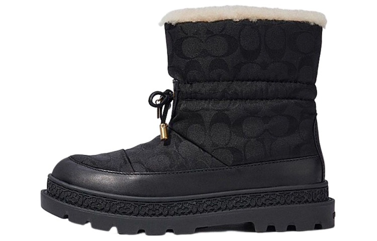 (W) Coach Kailee 'Polyester Ankle Boot Black'