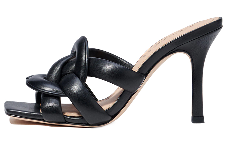 (Women) Coach Kellie Leather Slides 'Black Strap High Heel' C8985_BLK