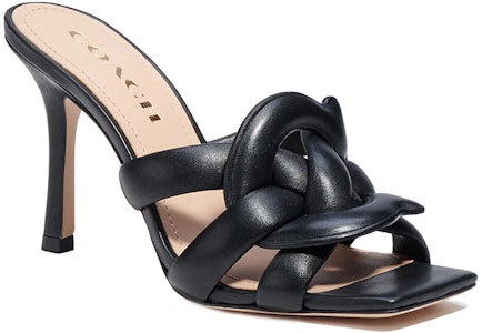 (W) 蔻驰Kellie黑色高跟皮面拖鞋 C8985_BLK Order (W) 蔻驰Kellie黑色高跟皮面拖鞋 C8985_BLK