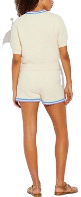 (W) COACH Knit Sweater Off-White dengan Trim Warna-Warni CJ400-VMI Shop (W) COACH Knit Sweater Off-White dengan Trim Warna-Warni CJ400-VMI