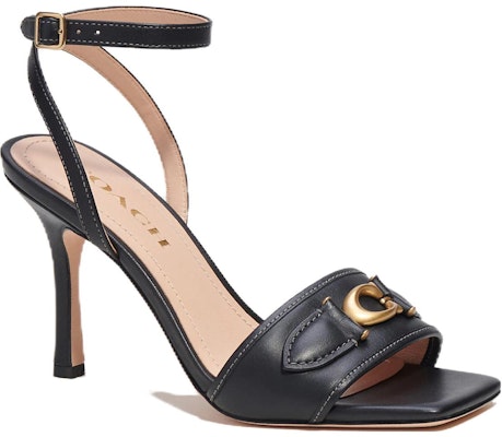 (Women) Coach Kyra Leather Fashion Open-Toe Sandal 'Black' CI205_BLK Order (Women) Coach Kyra Leather Fashion Open-Toe Sandal 'Black' CI205_BLK