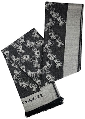 (W) COACH Syal Logo Besar F76395/F26587-BLK Shop (W) COACH Syal Logo Besar F76395/F26587-BLK