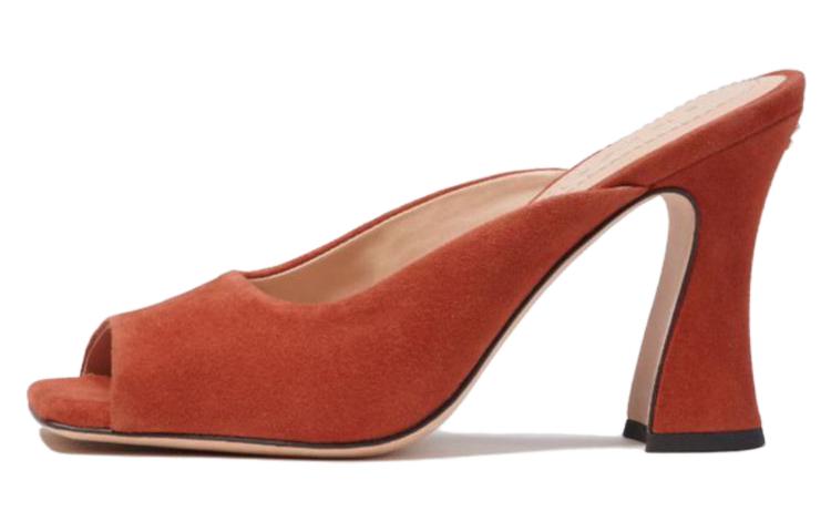 (W) Coach Laural High Heel Slip-On Slides 'Red'