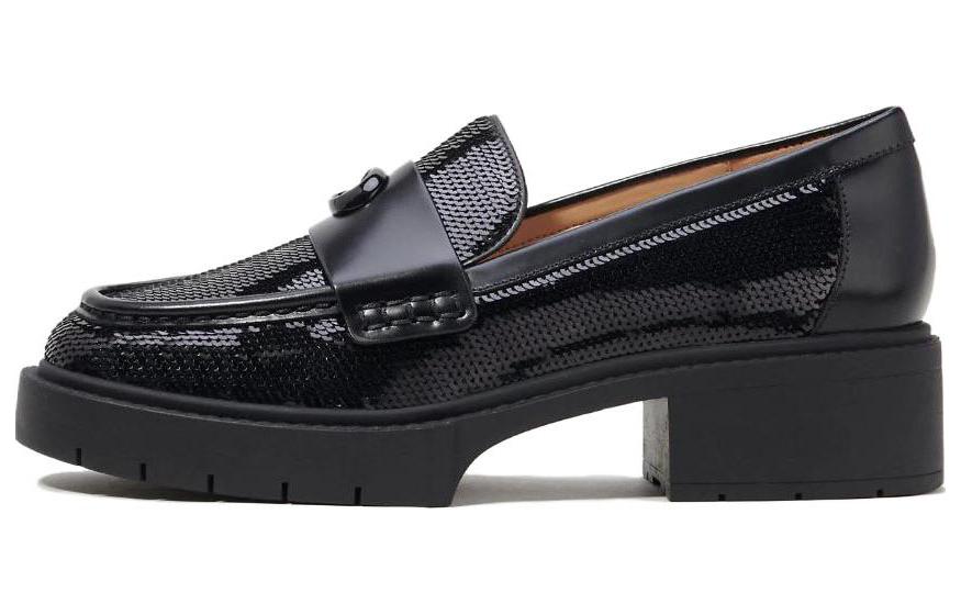 Buy (W) Coach Leah 'Loafer Kulit Hitam' CM755_BLK