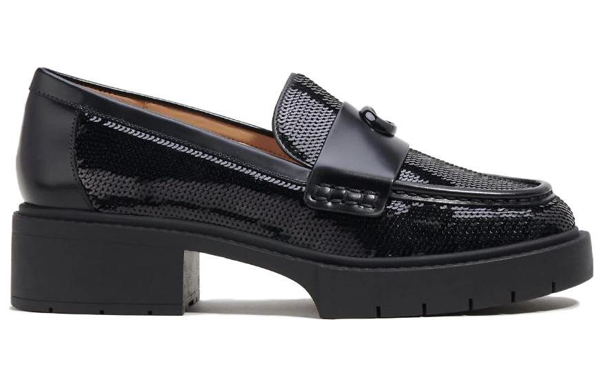 (W) Coach Leah 'Black Leather Loafer' 圖 2