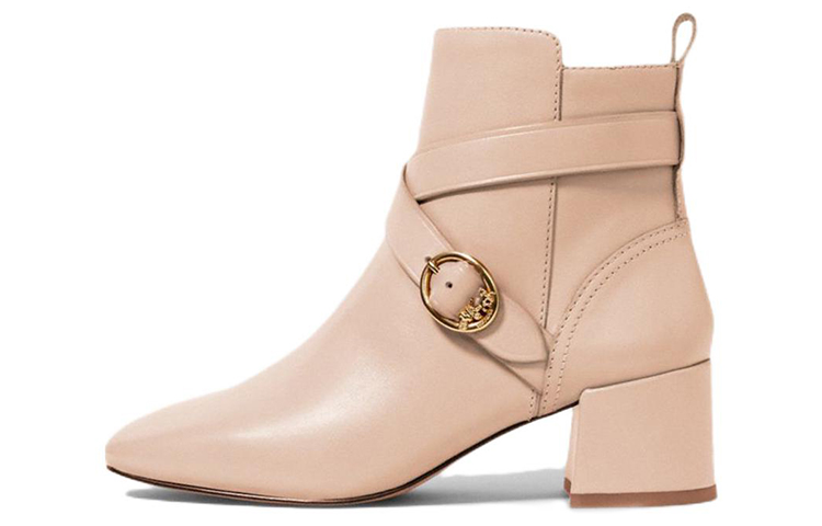 (W) Coach Leather Ankle Boot 'Light Brown'