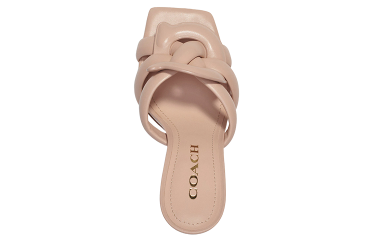 (W) Coach Leather Band High Heel Slide 'Light Brown' 圖 3