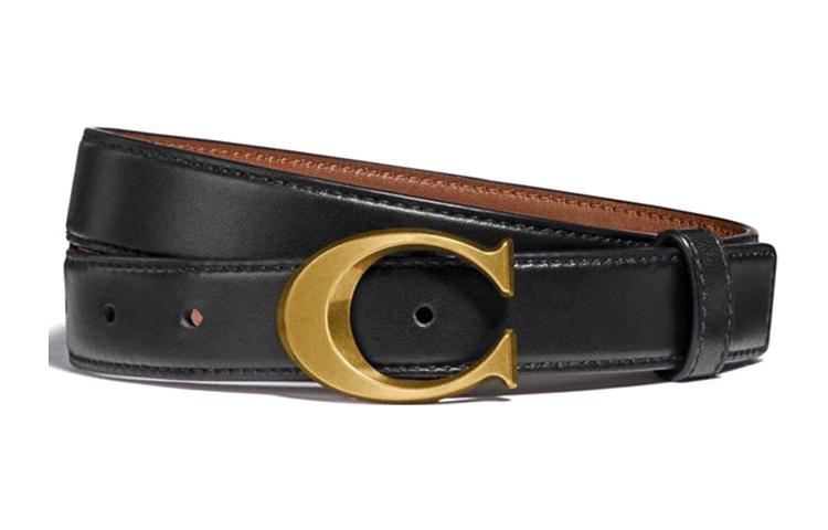 (Women) COACH Leather Belt Black 2.5cm F83960-B4FD7
