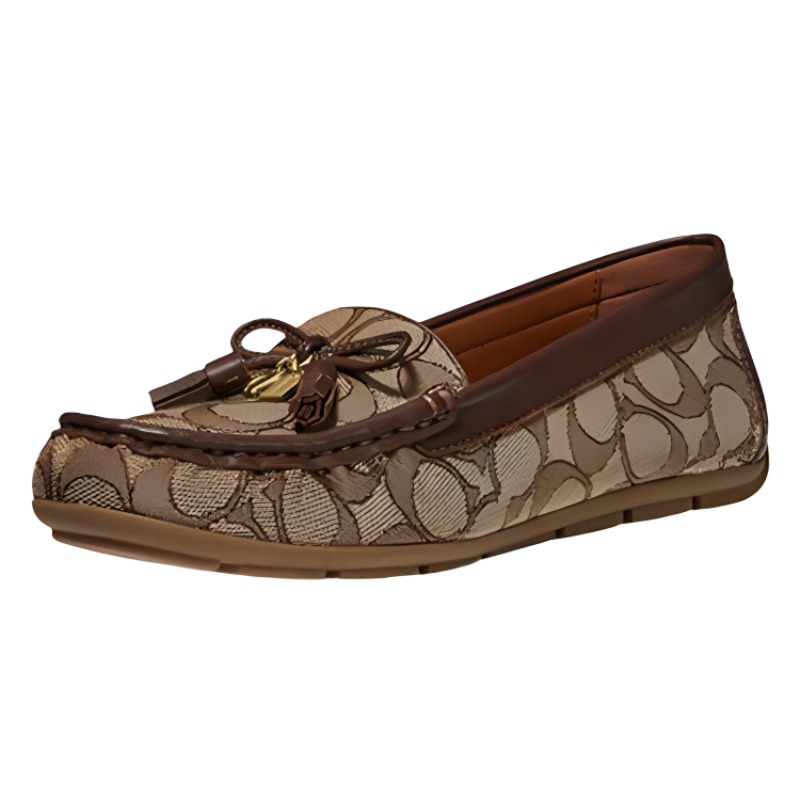 (W) Coach Leather Brown 'Logo Print Bow' 圖 3