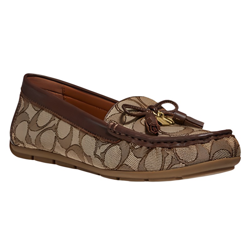 (W) Coach Leather Brown 'Logo Print Bow' 圖 4