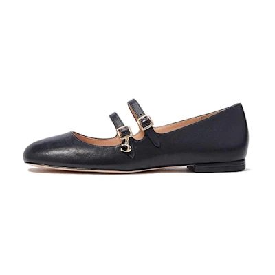 (W) Coach Leather Buckle Low-Top 'Black Mary Jane'