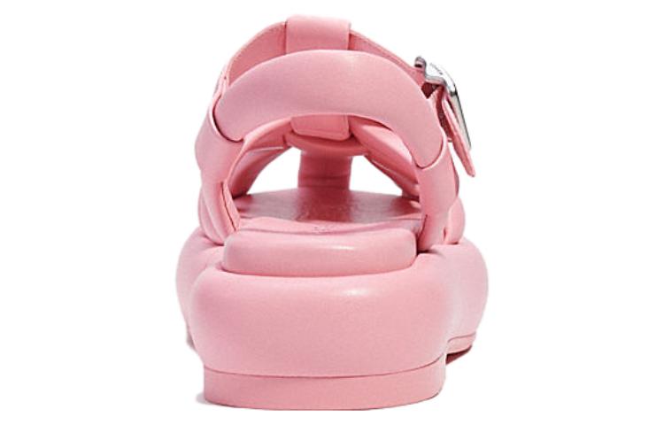 (W) Coach Leather Buckle Platform Round Toe Sandal 'Pink' 圖 4