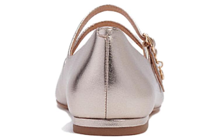 (W) Coach Leather Buckle Round Toe Mary Jane 'Gold' 圖 5