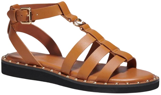 (Women) Coach Leather Buckle Round Toe Open-Toe Slide 'Brown Fashion' CA488_Q8C Order (Women) Coach Leather Buckle Round Toe Open-Toe Slide 'Brown Fashion' CA488_Q8C