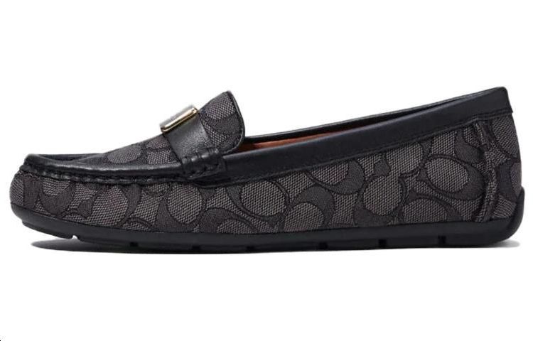 (Women) Coach Leather Casual Sneakers 'Black Comfort' CC639_UR8