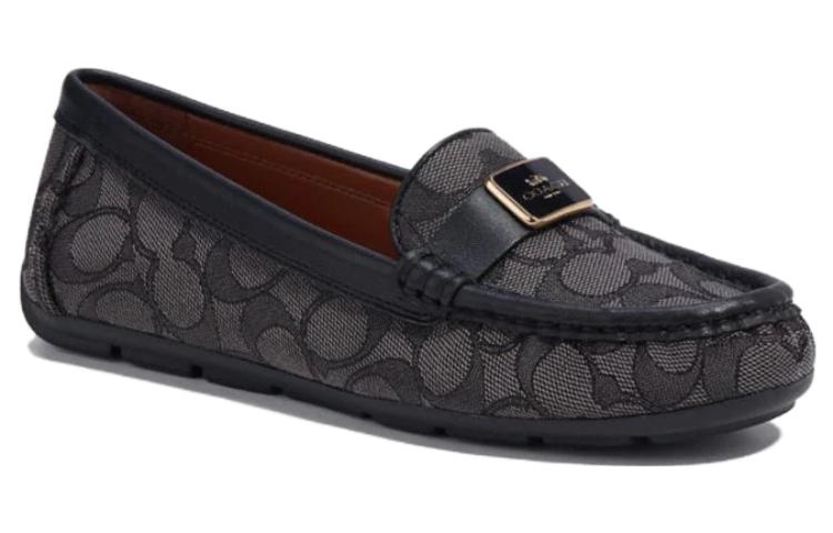 Shop (W) Coach Sepatu Kasual Kulit Hitam Kenyamanan CC639_UR8