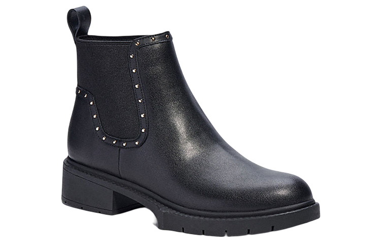 (W) Coach Leather Chelsea Boots 'Black' 圖 3